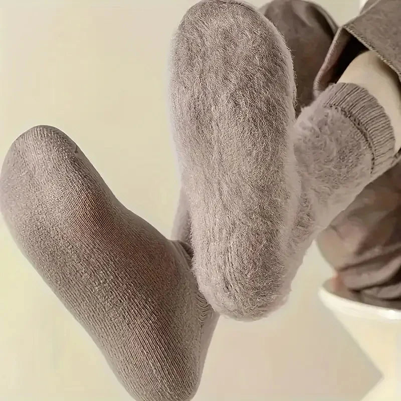 Déstockage|Lot de 3 paires de bas d'hiver en laine à taille ajustable