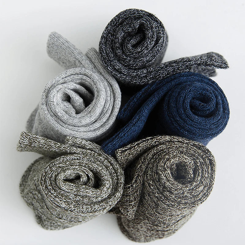 Déstockage|Lot de 5 paires de bas d'hiver en Laine