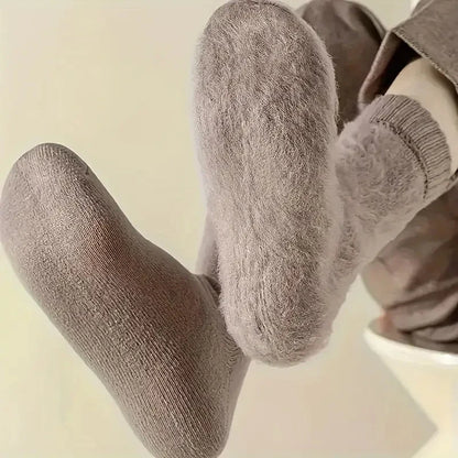 Déstockage|Lot de 3 paires de bas d'hiver en laine à taille ajustable