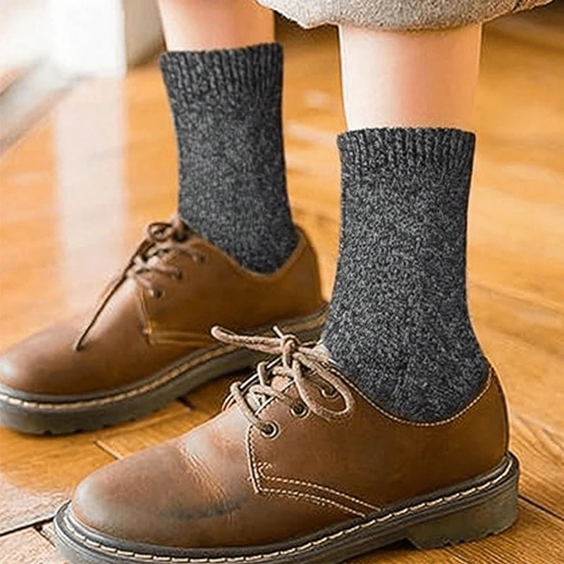 Déstockage|Lot de 5 paires de bas d'hiver en Laine